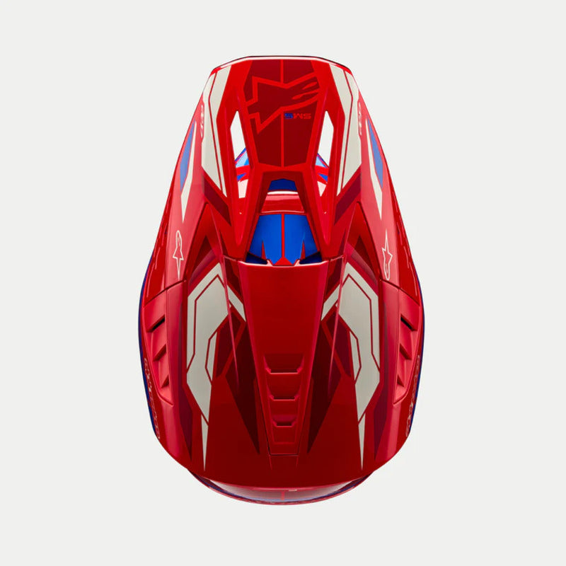 Alpinestars Sm5 22.06 - Action 2 Visor - Bright Red Blue Gloss | Everest Motorcycles