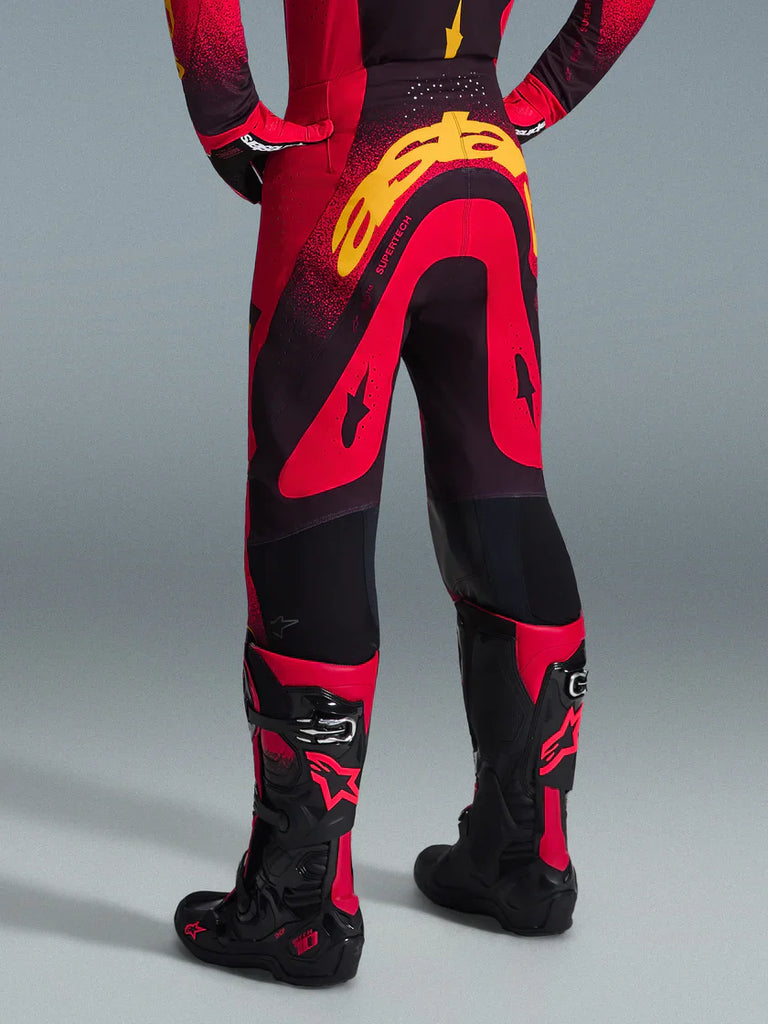 Alpinestars 2026 Supertech Scenz Pants - Red/Black/Yellow - View 5 | Everest Motorcycles