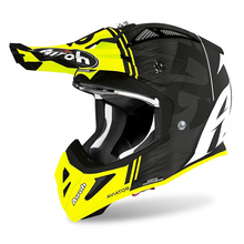 Load image into Gallery viewer, Airoh Aviator Ace ‘Kybon’ Helmet - Yellow Matt – Black Vent