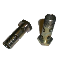 Load image into Gallery viewer, Brembo Double Banjo Bolt w/1.0 Thread Pitch for Most Aftermarket Brake Line Configurations