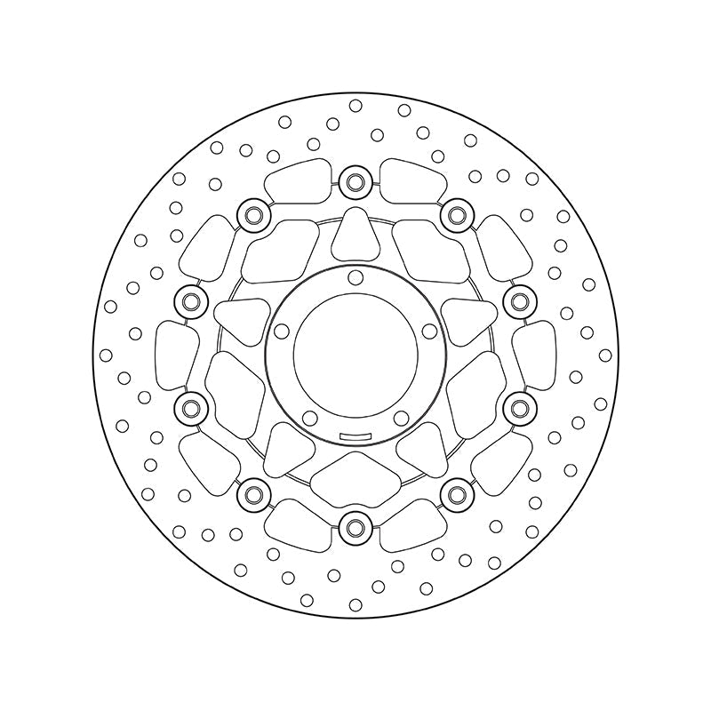 Brembo Serie Oro Floating Front Brake Disc for Ducati Hypermotard 796/Hypermotard 1100/EVO/EVO SP/S