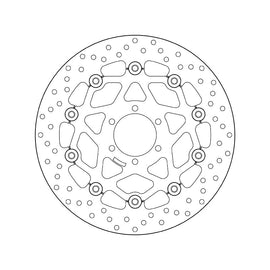 Brembo Serie Oro Floating Front Brake Disc for Ducati M620 I.E./Multistrada 620 Bidisco/Monster 695/MS2R 800/MS2R 1000 Models