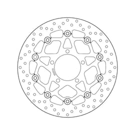 Brembo Serie Oro Floating Front Brake Disc for Kawasaki ZX-6R 636 Ninja/ABS/Z 800/ABS/E/ZX10R Ninja/ABS/GTR 07-11/ZZR/ABS