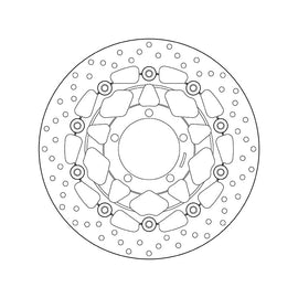 Brembo Serie Oro Floating Front Brake Disc for Triumph 675 Daytona Triple/Speed Triple/R