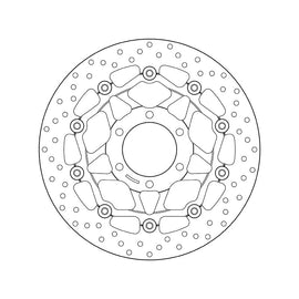 Brembo Serie Oro Floating Front Brake Disc for Triumph Speed Triple 900 T509/T 595 Daytona 950/Daytona T955i/Sprint 955 RS/ST