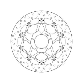 Brembo Serie Oro Floating Front Brake Disc for Ducati 749/999/848/899/959 Panigale/Monster 1100 S/Monster S4R/Monster S4RS