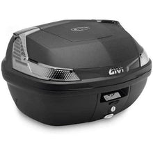Load image into Gallery viewer, GIVI MONOLOCK TOPCASE 47L TECH BLACK/CLEAR - INCLUDES UNIVERSAL PLATE - B47NTML