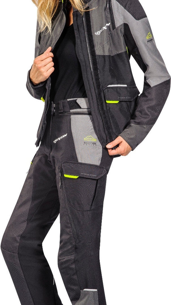 Ixon Balder Lady Pants - Black/Grey/Bright Yellow