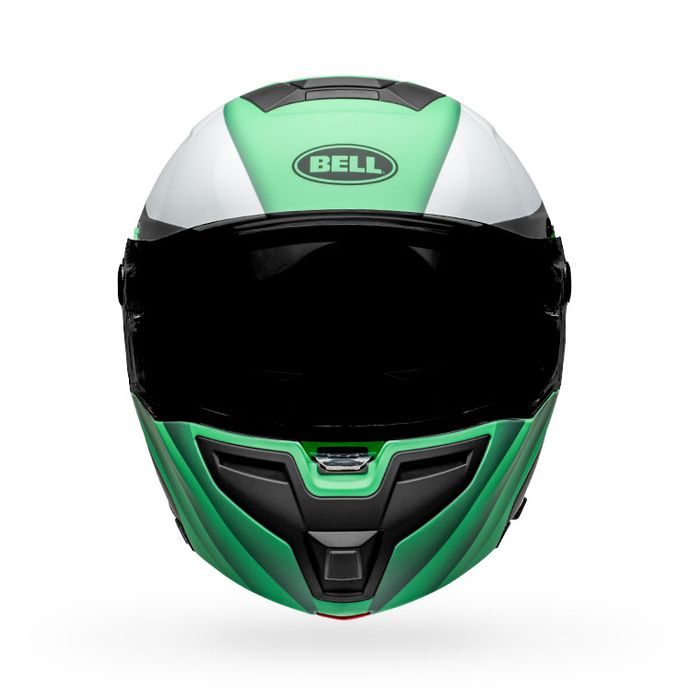 Bell SRT Modular Presence Motorcycle Helmet - Matte/Gloss/Green/White/Black