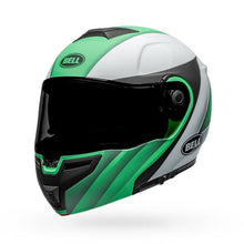 Load image into Gallery viewer, Bell SRT Modular Presence Motorcycle Helmet - Matte/Gloss/Green/White/Black