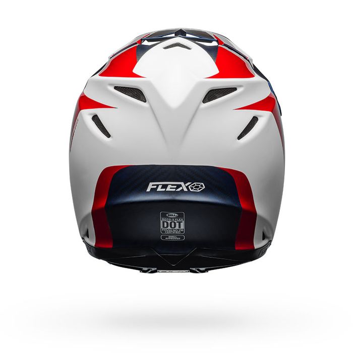 Bell Moto-9 Flex Division Motorcycle Helmet - Matte/Gloss/White/Blue/Red