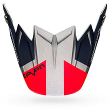 Load image into Gallery viewer, Bell Replacement Moto-9 Flex Seven Galaxy Helmet Visor - Matte-Gloss Navy-Silver