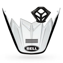 Load image into Gallery viewer, Bell Moto-9 Fasthouse 4-Stripe Visor/Mouthpiece Peak Kit - Matte White/Black