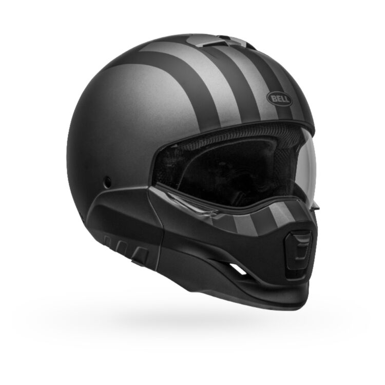 Bell Broozer Free Ride Motorcycle Full Face Helmet - Grey/Matte Black