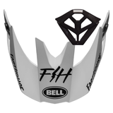Bell Replacement Moto-10 Peak and Mouthpiece - Fasthouse Modsquad Matte Gloss White/Black
