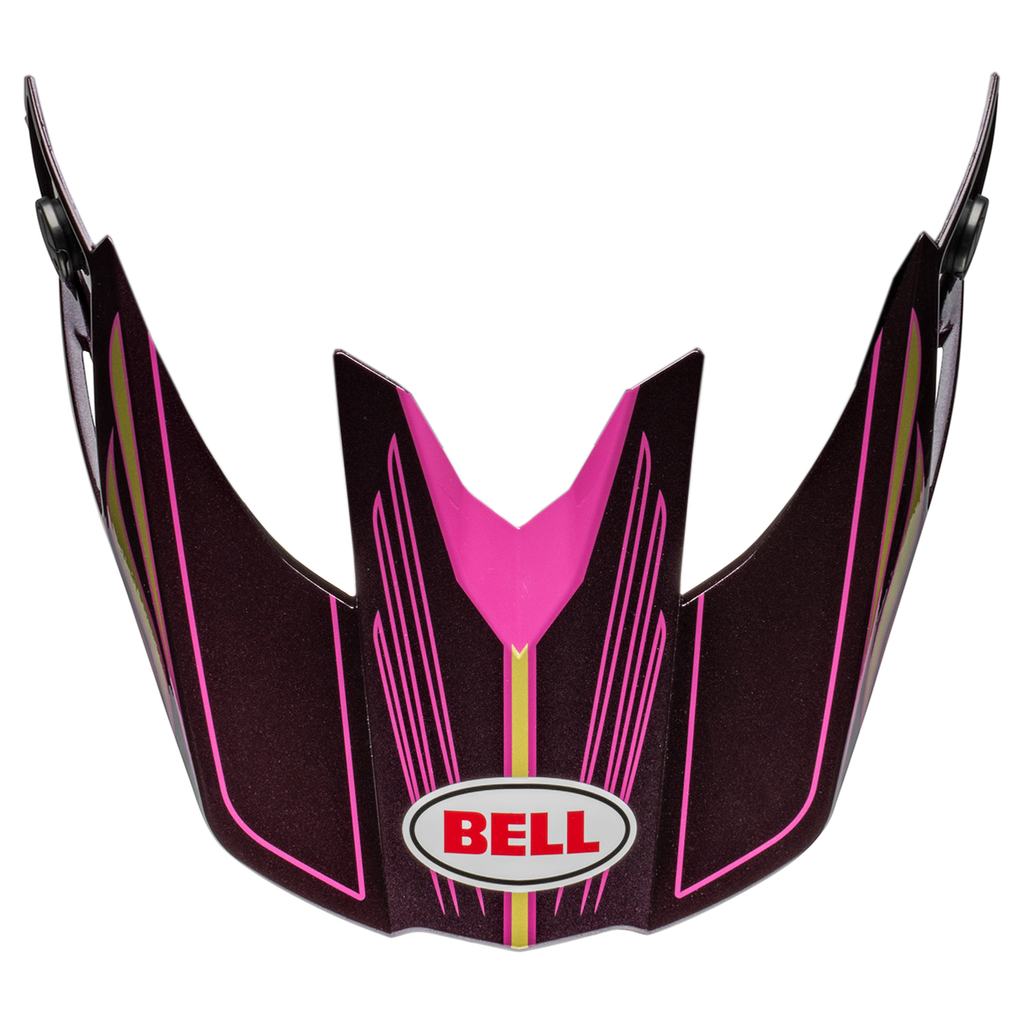 Bell Replacement Moto-10 Peak and Mouthpiece - Tagger Purple Haze