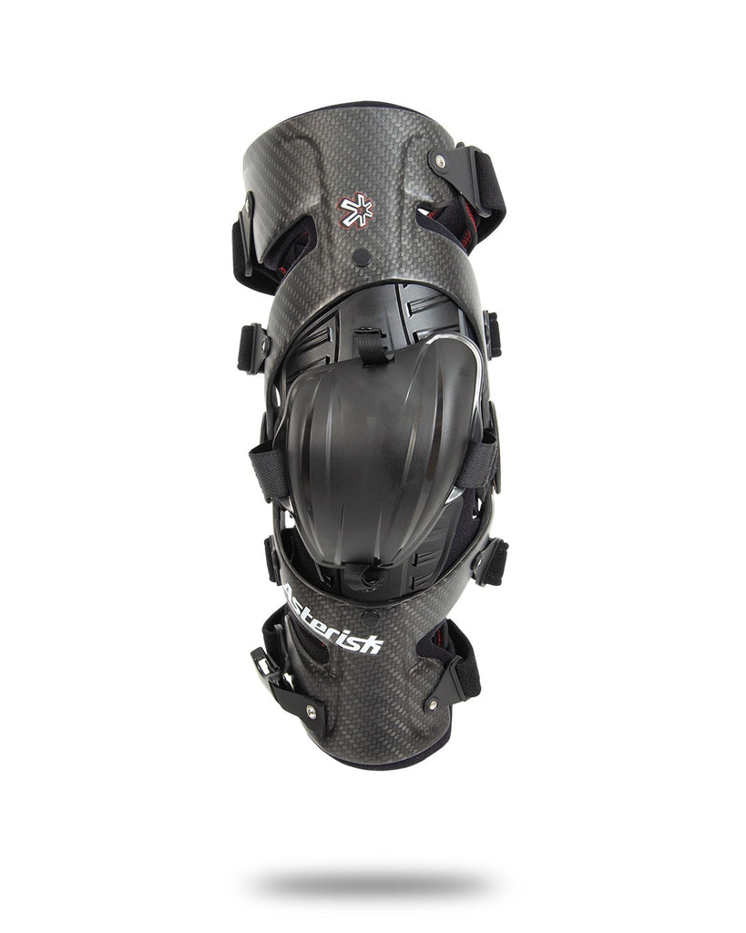 Asterisk Carbon Cell 1.0 Motorcycle Knee Braces Pair - Carbon