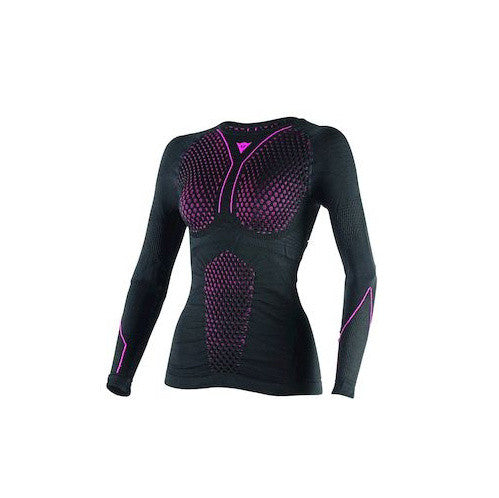 Dainese Women's D-Core Thermo Black/Fuchsia Long Sleeve Tee