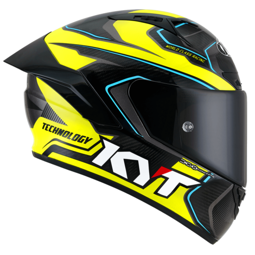 KYT NZ Race Competition Helmet - Yellow-Carbon