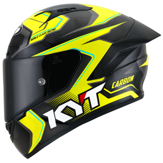 KYT NZ Race Competition Helmet - Yellow-Carbon
