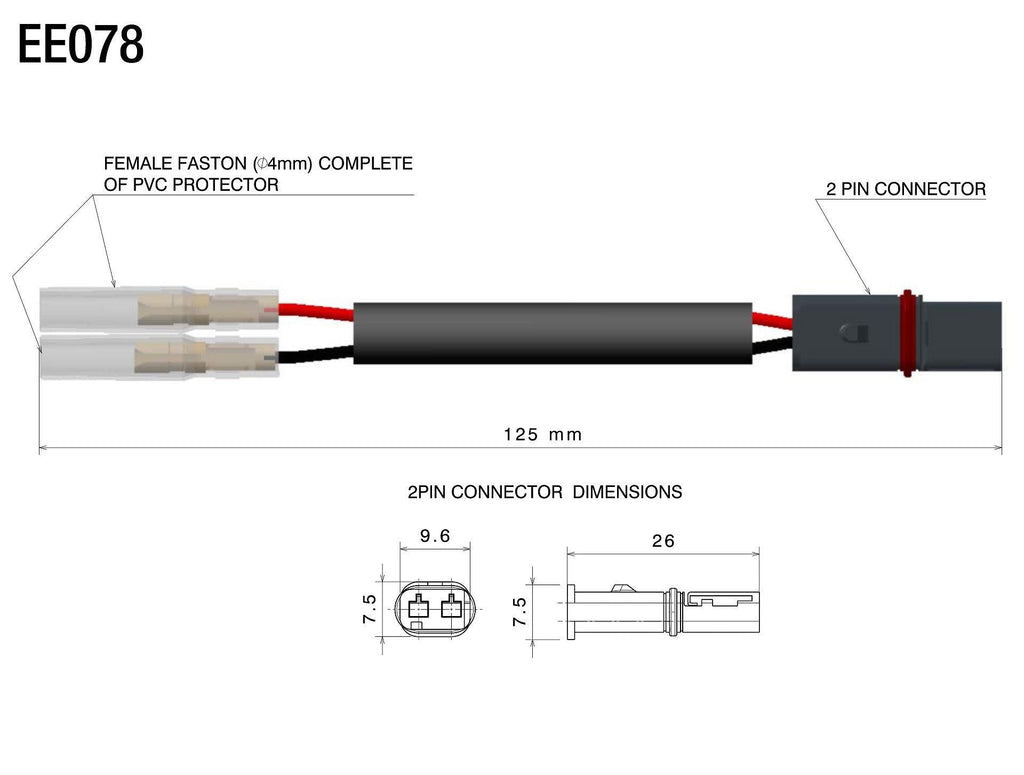 Rizoma Indicators Cable Kit For BMW All Models EE078H