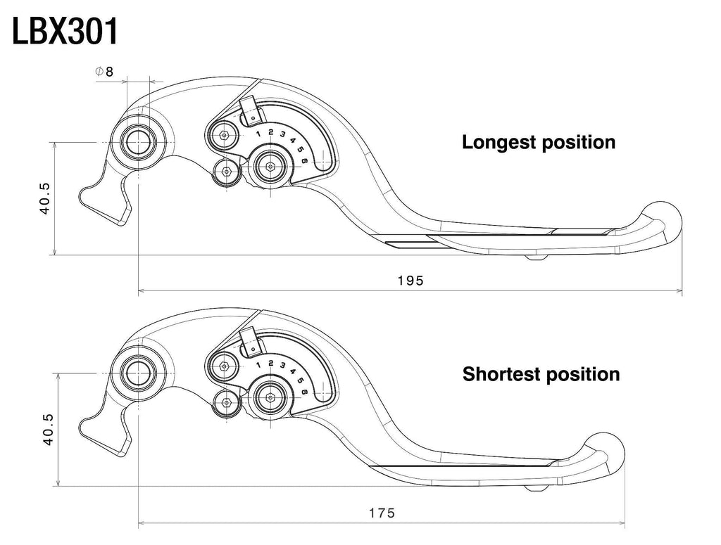 Rizoma Adjustable Plus Clutch Lever LBX107B - Black - MotoHeaven