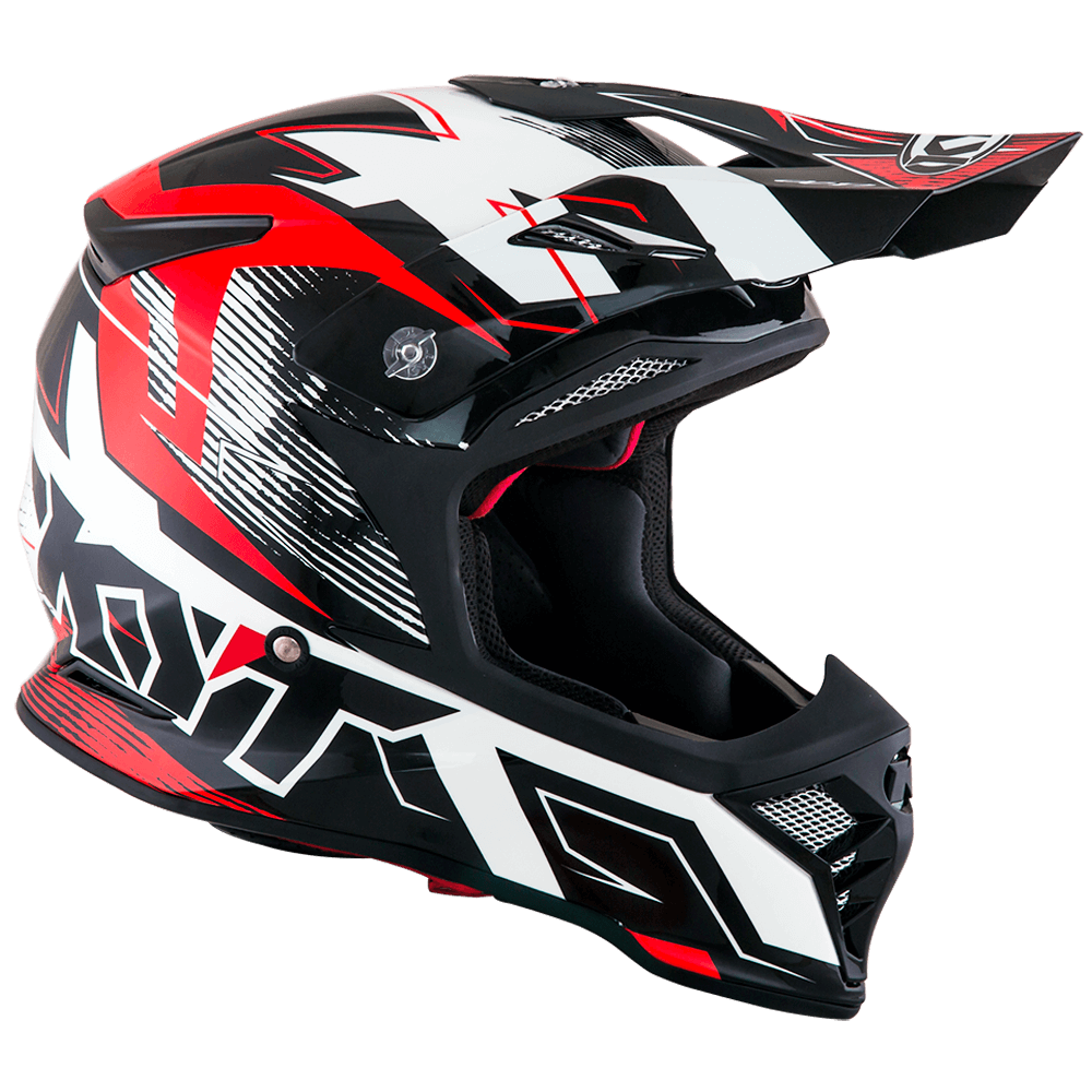 KYT Skyhawk Digger Peak - Matt White/Red
