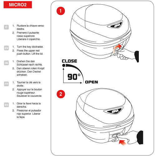 GIVI Monolock 30 Litre Top Bag Cases With Universal Mouting Plate - Black