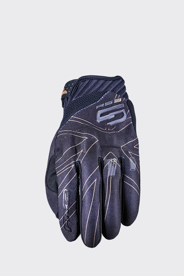 Five Rs-3 Evo Gloves - Black/Gold