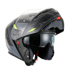 Load image into Gallery viewer, RXT 918 Flip-Up Fusion Matte Black/Grey/Fluro Yellow Helmet