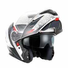 Load image into Gallery viewer, RXT 918 Flip-Up Fusion Gloss White/Black/Red Helmet
