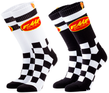 Load image into Gallery viewer, FMF Checkers Socks - 2 Pack (1 Black/ 1 White)