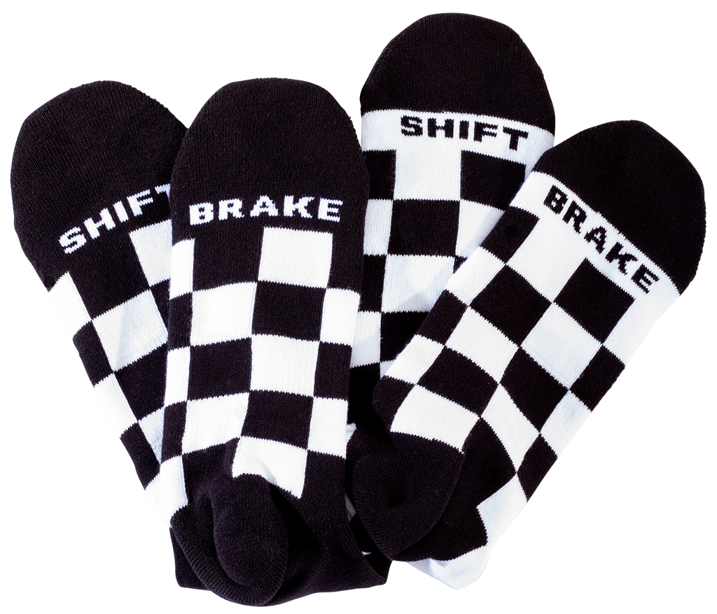 FMF Checkers Socks - 2 Pack (1 Black/ 1 White)