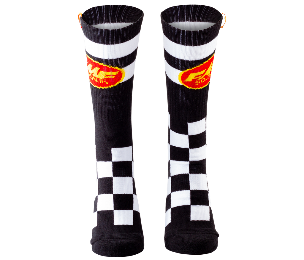 FMF Checkers Socks - 2 Pack (1 Black/ 1 White)