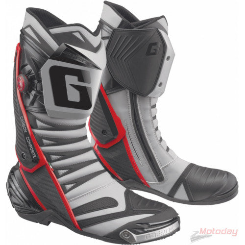 Gaerne GP-1 Evo Motorcycle Boots - Nardo/Grey/Red - MotoHeaven