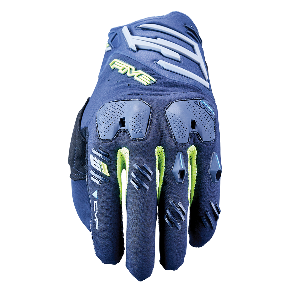 Five E1 Enduro Gloves - Navy/Fluro
