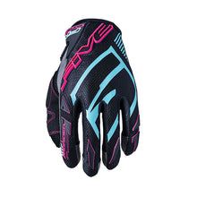 Load image into Gallery viewer, Five MXF Prorider-S Ladies Motorcycle Gloves - Grey/Blue/Pink
