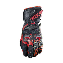 Load image into Gallery viewer, Five RFX Race Motorcycle Gloves - Black/Red