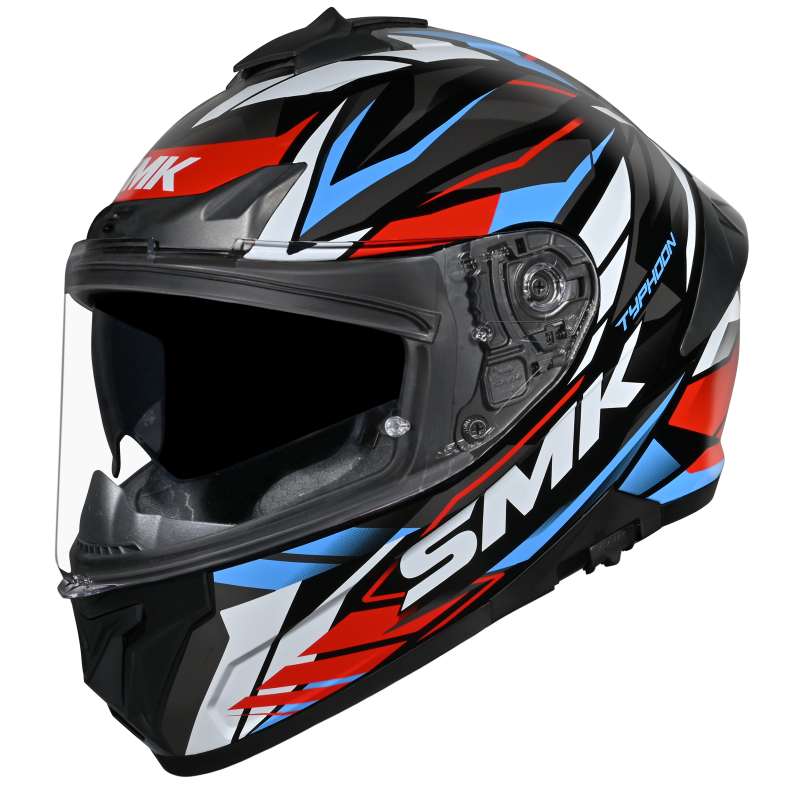 SMK Typhoon 06 Rival (GL213) Full Face Helmet - Black/White/Red