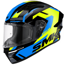 Load image into Gallery viewer, SMK Stellar K-Power (GL245) Full Face Helmet - Black/Yellow/Blue