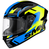 SMK Stellar K-Power (GL245) Full Face Helmet - Black/Yellow/Blue
