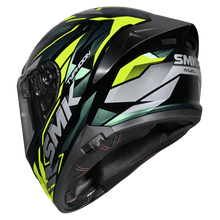 Load image into Gallery viewer, SMK Typhoon 06 Rival (GL254C) Full Face Helmet - Black/Green/Yellow