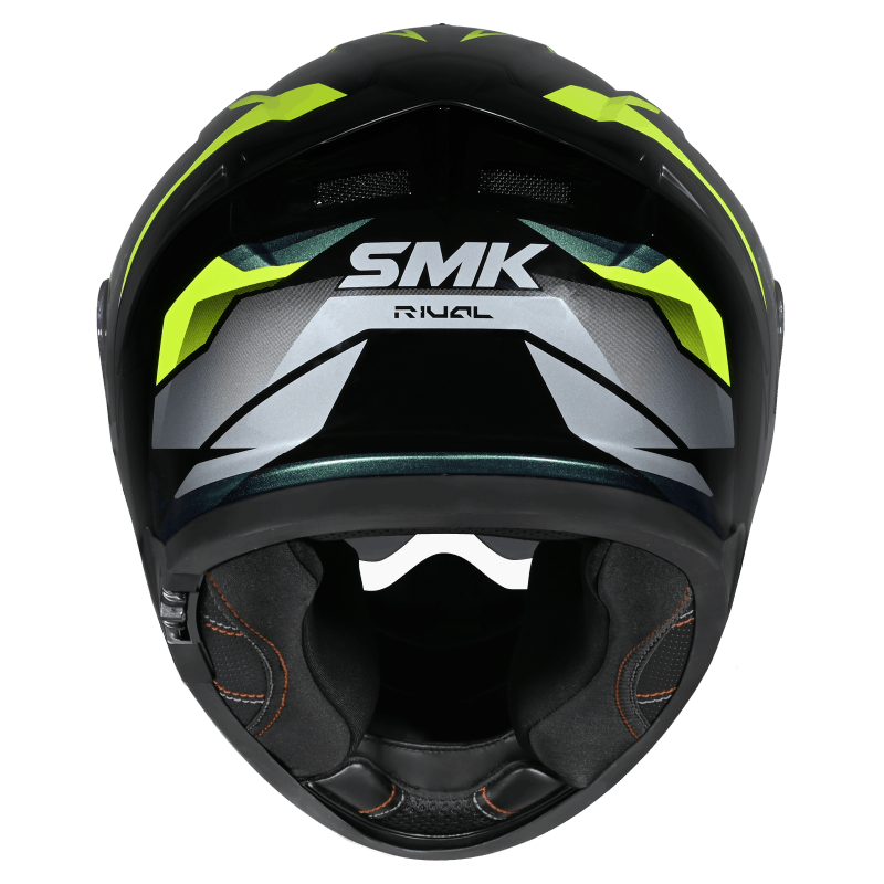 SMK Typhoon 06 Rival (GL254C) Full Face Helmet - Black/Green/Yellow