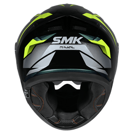 SMK Typhoon 06 Rival (GL254C) Full Face Helmet - Black/Green/Yellow
