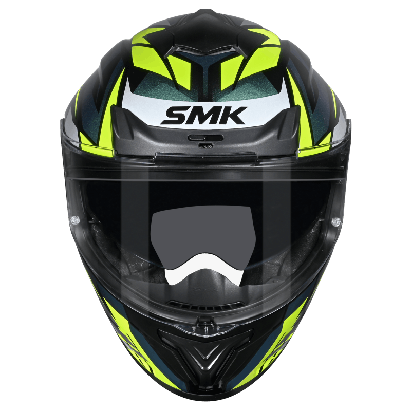 SMK Typhoon 06 Rival (GL254C) Full Face Helmet - Black/Green/Yellow