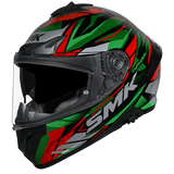 SMK Typhoon 06 Rival (MA283) Full Face Helmet - Matt Black/Green/Red