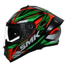 Load image into Gallery viewer, SMK Typhoon 06 Rival (MA283) Full Face Helmet - Matt Black/Green/Red