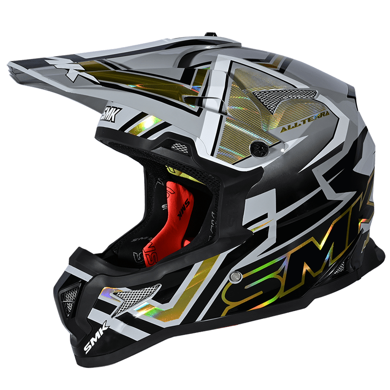 SMK Allterra X-ACES (GL627) MX Helmet - Grey/Black/Orange