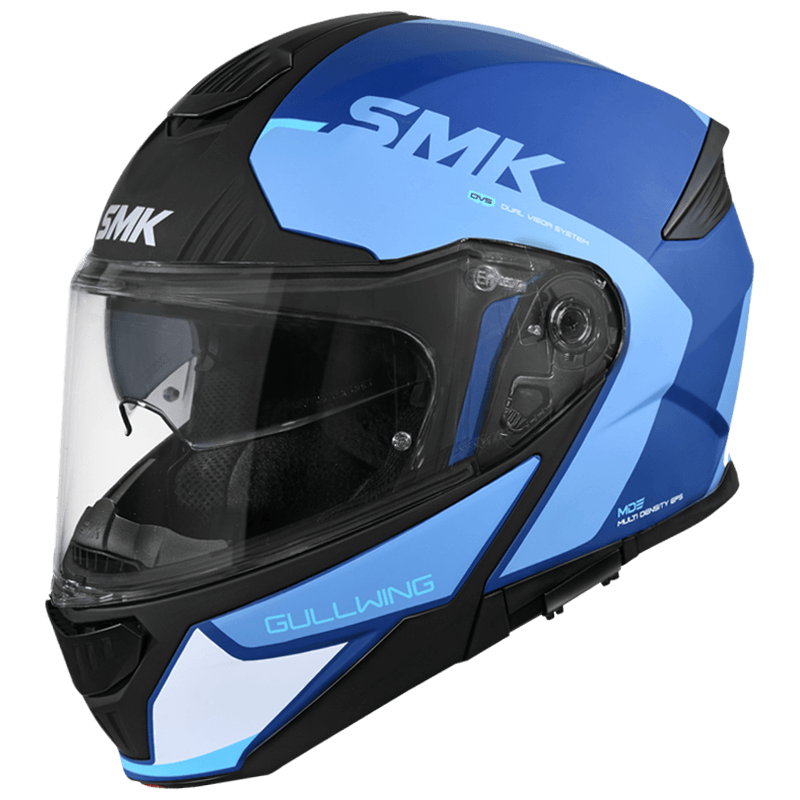 SMK Gullwing Kresto (MA551) Helmet - Matt Blue White
