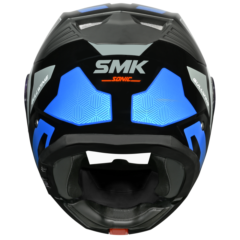SMK Gullwing Sonic (GL256) Flip-up Helmet - Black/Blue/Grey